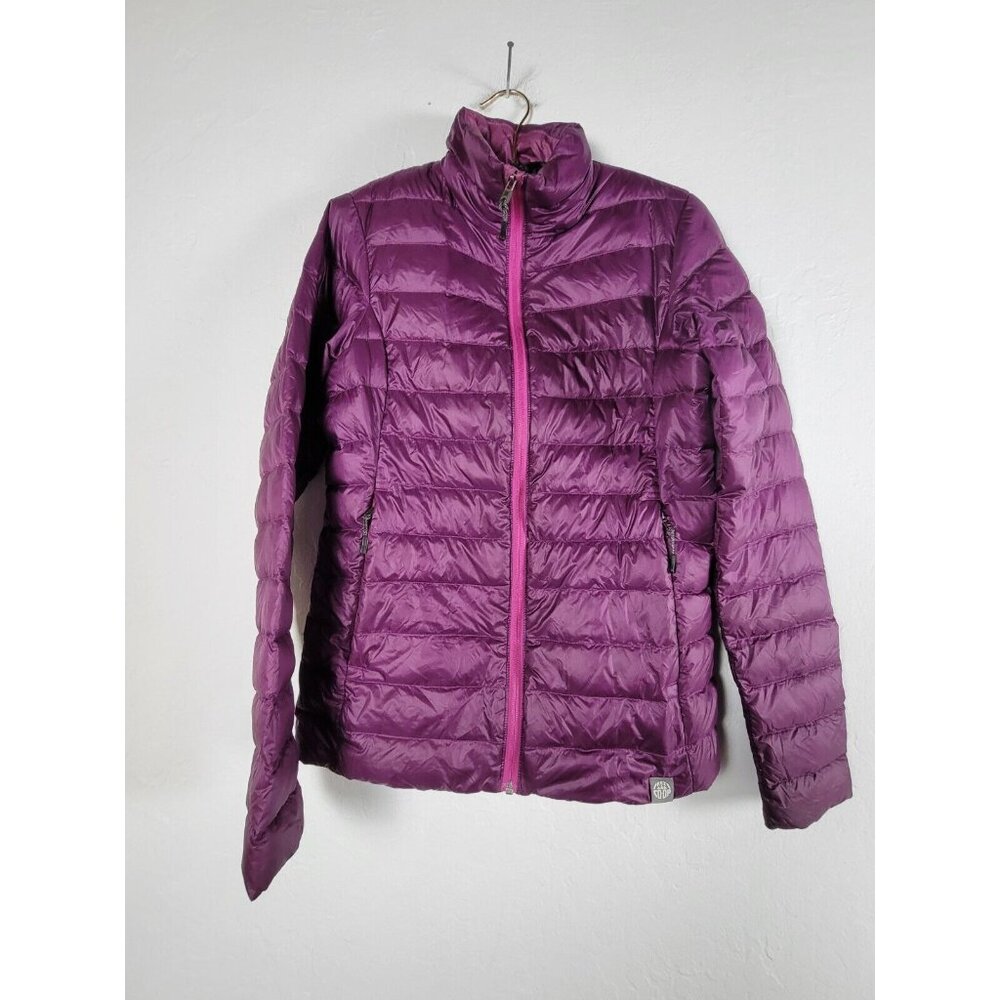 REI Co-Op Womens Purple Down Puffer Jacket Coat XS Lightweight Packable Lined